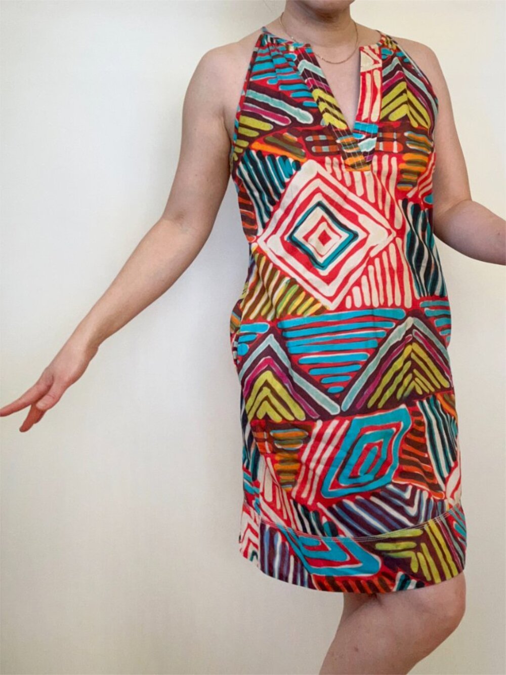 J. Crew Geo-print Brushstroke Dress, Size 4